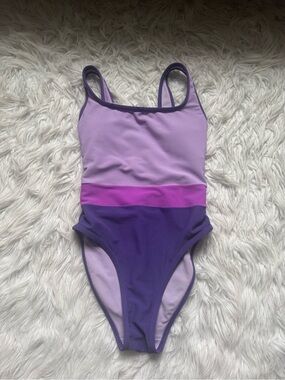 Lain snow Ultraviolet ombré one piece